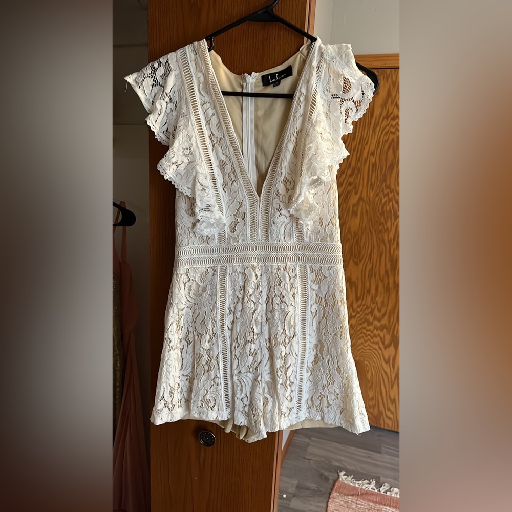 Ivory lace romper